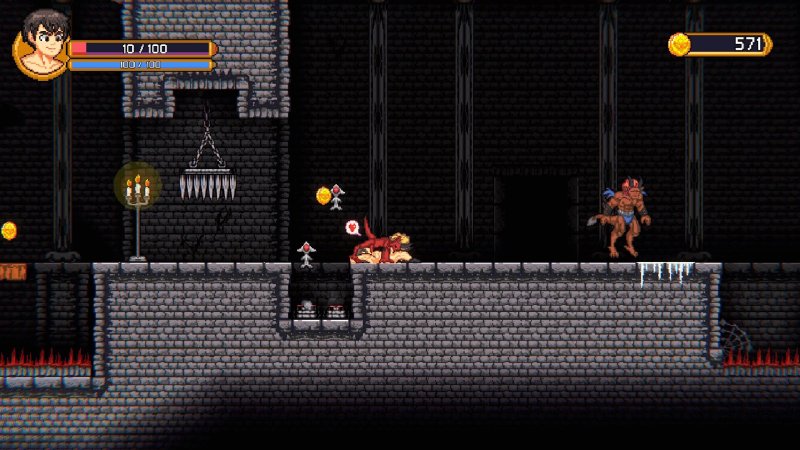 Underground platforming scene with characters on stone walkways — Boyfriend's Rescue screenshot.