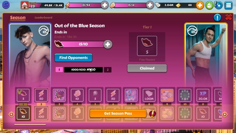 Harem-style adult male character recruitment interface — Gay Pornstar Harem screenshot.