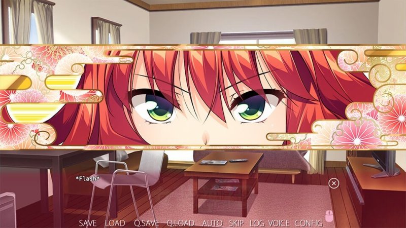 Japanese shrine setting shown through a visual novel dialogue window — Trap Shrine screenshot.